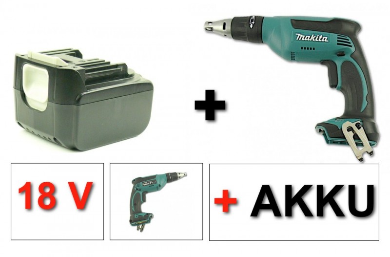 Makita BFS 451 18V Akku Schnellbauschrauber + 1x Dinotech Akku 18V